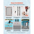 thumbnail image 5 of VEVOR Pool Fence Gate, 4 x 2.5 ft Inground Swimming Pool Fences Gate, Outdoor Security Fencing Door Kit with Metal Latch and Stopper, 352 gsm Teslin PVC Mesh, Square Tube, Easy Installation, Black, 5 of 9