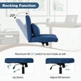 thumbnail image 4 of Modern Linen Blue Criss Cross Office Chair - Product Details, 4 of 6