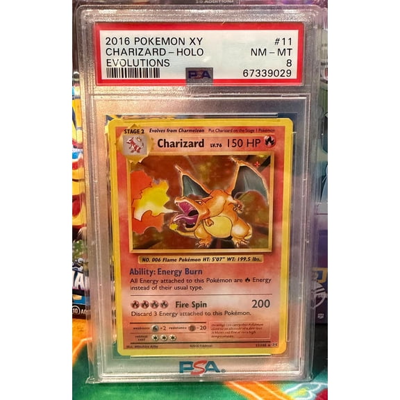 Graded 2016 Pokemon XY Evolutions Charizard Holo PSA 8 #11