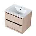 thumbnail image 6 of 24-inch Wall - Mounted Bathroom Vanity / White Ceramic Basin, Pre - assembled Base / Bathroom Use - Time - saving Installation, 6 of 6