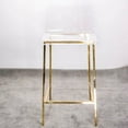 thumbnail image 2 of Heavenly Collection Clear Acrylic Counter Stool with Golden Base – Perfect for Kitchen Island or Dining Area, 2 of 6