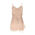 thumbnail image 4 of Up to 65 off!Lolmot Cocktail Dress for Women Plus Size Sexy Flapper Dresses 1920s Gatsby Sequin Fringe Prom Dance Party Dress Glitter Feather Cami Mini Dress, 4 of 7