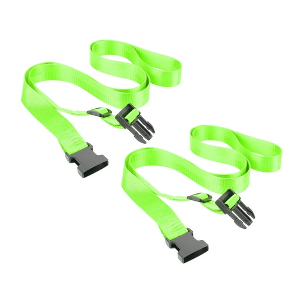 Correa de equipaje de viaje, bloqueo de contraseña ajustable, cinturón de embalaje, correa de bloqueo seguro para equipaje, verde fluorescente YUNYI BRAND Deportes