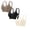 Brown+Black+White, variant on 3 Pack Womens Jelly Bras Wireless Seamless Full Coverage Breathable Elastic Strap Solid Color Push Up Stretchy Comfy Bralettes Support Minimizer Bras