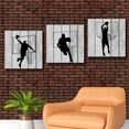 thumbnail image 3 of wall26 3 Panel Canvas Wall Art Play Basketball Pictures Home Wall Decorations for Bedroom Living Room Paintings Canvas Prints Framed - 16"x16"x3 Panels, 3 of 4