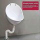 thumbnail image 2 of Waterless Wall-Mounted Urinal Anti-Odor Drain Design High-Efficiency Urine Diverter Easy Installation Kids Bathroom Toilet Urinal, 2 of 5