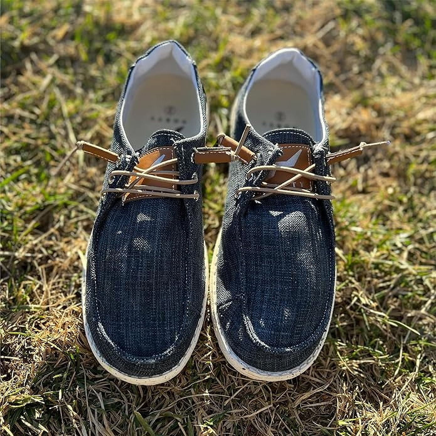 NORTY Mens Boat Shoe Canvas Casual Lightweight Slip-On Loafer Everyday Comfort
