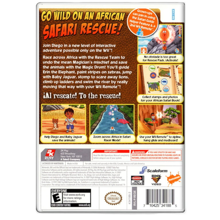 Go, Diego, Go! Safari Rescue Wii Used