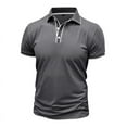 thumbnail image 5 of Kaemgyyd Golf Shirts for Men Fashion Color Block Stretch Work Tee Casual Button Collar Short Sleeve Summer Clothes, 5 of 7