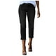 thumbnail image 1 of Vaqueros capri de moda para mujer: pantalones vaqueros elásticos con bajo desgastado y pierna recta lavada, 1 of 6