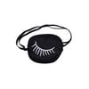 1PCS Unisex Black Eyelash Silk Pirate Single Amblyopia Corrected Visual Acuity Recovery Eye Patch Cover Pads with Adjustable Strap for Lazy Eye/Amblyopia/Strabismus