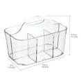 thumbnail image 5 of mDesign Plastic Makeup Storage Organizer Divided Basket Bin for Bathroom Vanity, Clear, 5 of 10