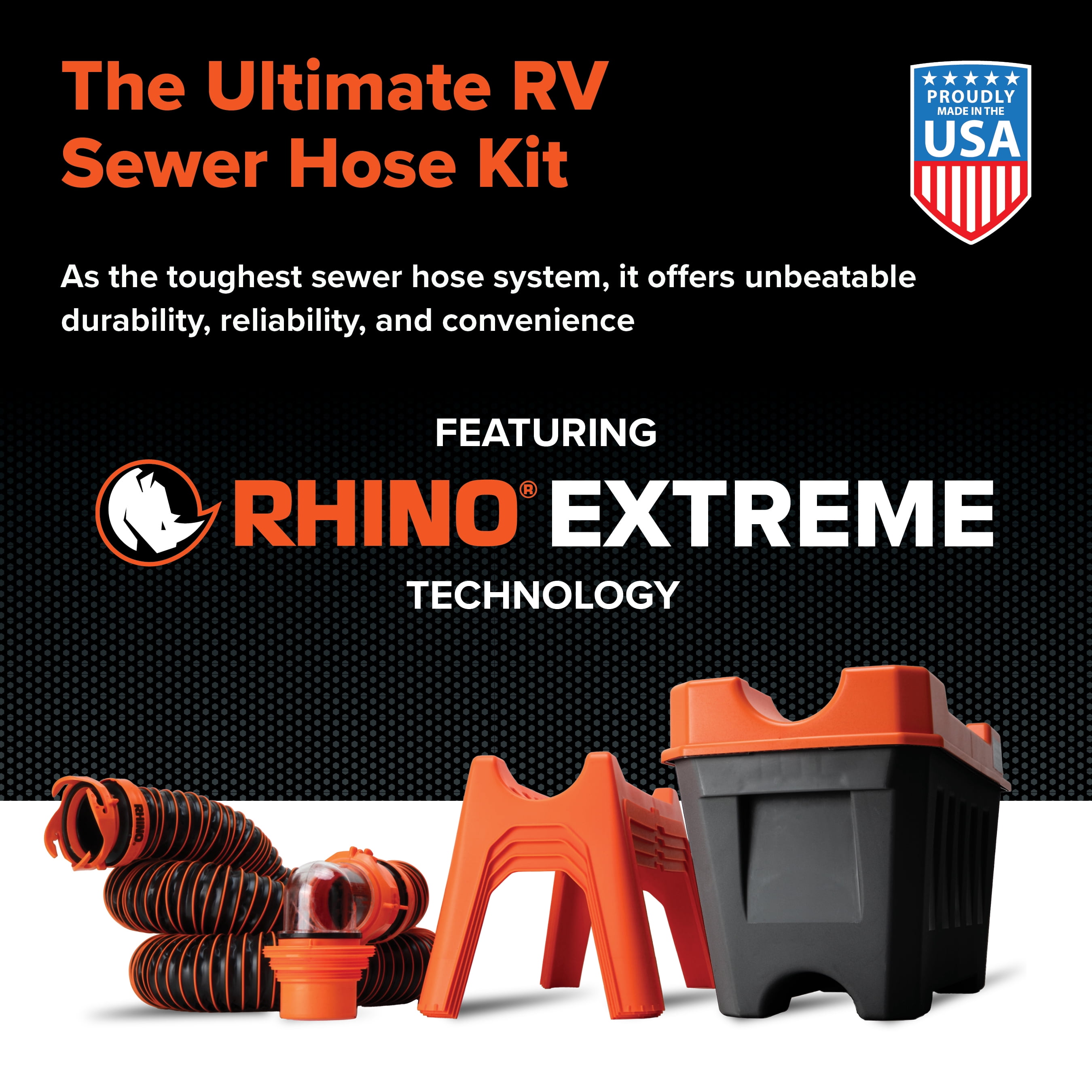 Camco Rhino RV Combo Kit, w/15' RhinoEXTREME Hose (E/F)