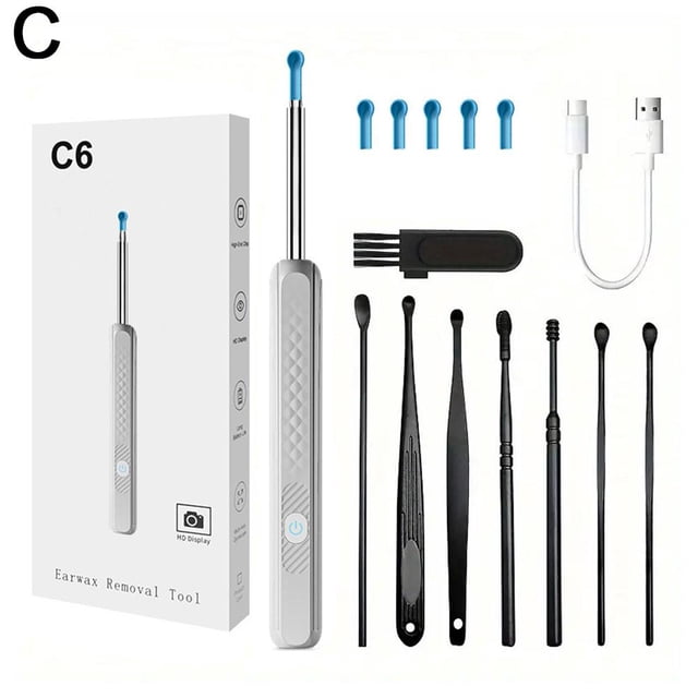 Visual Ear Pick Spoon Integrated Replacement-Free Ear Pick Tool Magnifying Luminous Ear Pick With Light Ear Pick Spoon