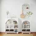 thumbnail image 2 of RiverRidge Arched 35in 6-Cubby Entryway Bookshelf and Shoe Storage Organizer - White, 2 of 6