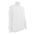 thumbnail image 5 of Htigea Women's High Neck Sweaters Casual Loose Fit Pullover Top Knit Long Sleeve Jumpers White S, 5 of 5