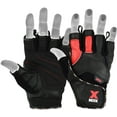 thumbnail image 7 of MRX Leather Weight Lifting Gym Gloves Cross Power lifting Fitness Exercise Bodybuilding Workout With Free Bar Strap Black,Red(X-Large), 7 of 7