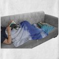 thumbnail image 6 of Tropical Soft Flannel Fleece Blanket, Water Bungalows of Tropical Resort Bora Bora Island Pacific Ocean Panorama, Cozy Plush for Indoor and Outdoor Use, 70" x 90", White Green Blue, by Ambesonne, 6 of 6