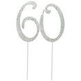 thumbnail image 3 of Hytrove Number 60 Shape Cake Topper Silver Anniversary Celebration 1Pcs 8.45X5.11X0.08in, 3 of 6