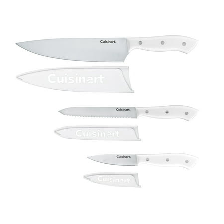 Cuisinart Classic Triple Rivet Stainless Steel 3 Piece Knife Block Set with Blade Guards