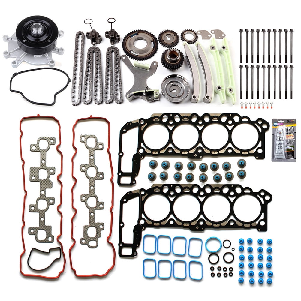 ECCPP Engine Head Gasket Set Timing Chain Bolts Set with Water Pump fit for 2006 for Jeep Commander 4.7L