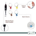 thumbnail image 4 of Servette Home Wine Bottle Stopper with 4 Wine Glass Charms - Wine, 4 of 6