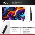 thumbnail image 4 of TCL 43" Q Series QLED 4K UHD HDR Smart Google TV (NEW 2025) - Dolby Vision, Dolby Atmos, Motion Rate 240, HDR 10+, Auto Game Mode - 43Q51K, 4 of 24