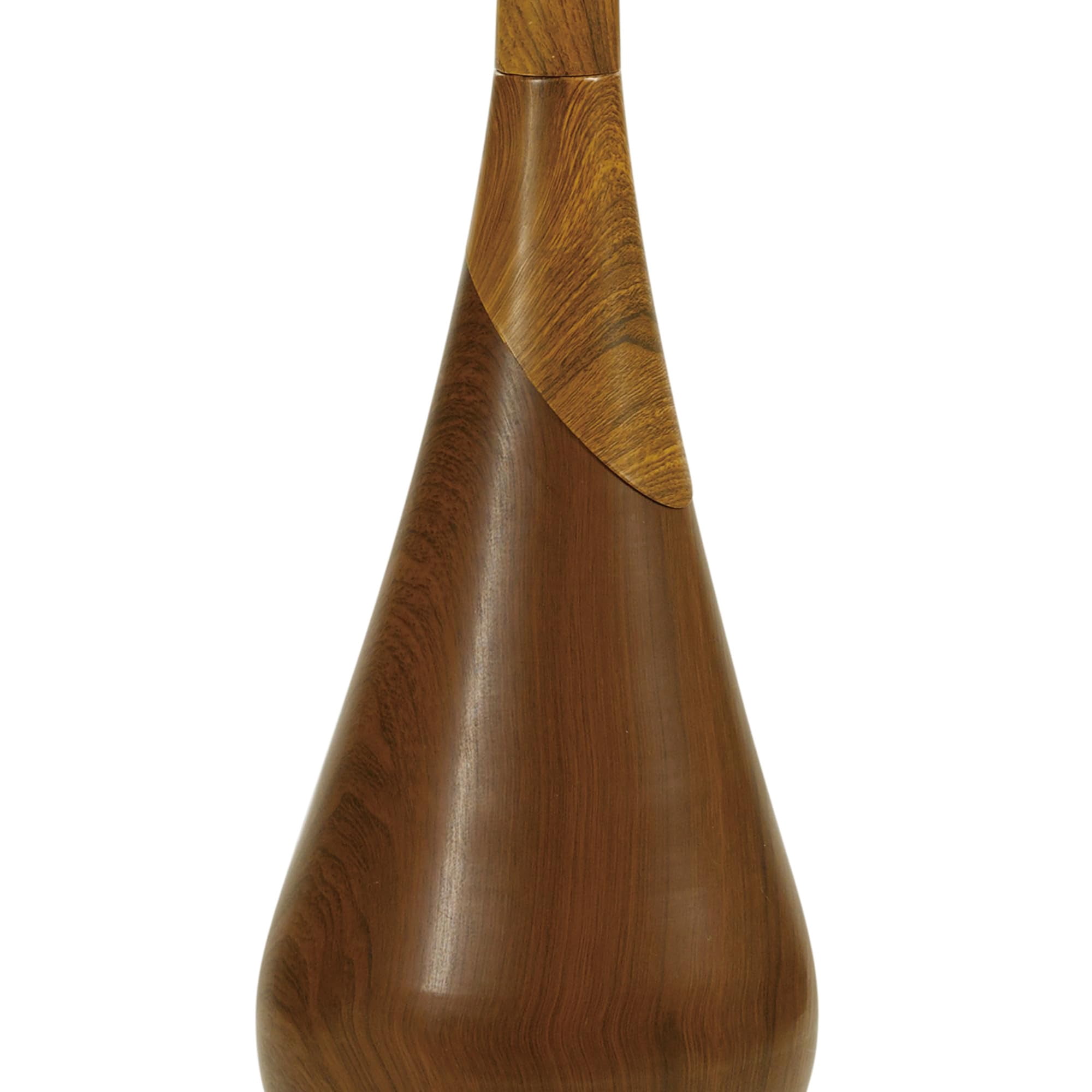 Novogratz X Harrington 65" Floor Lamp  2-tone Faux Wood Base White Fabric Shade Socket Rotary 67225