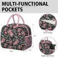 thumbnail image 6 of Lunch Bag Lunch Box for Women Reusable Insulated Lunch Cooler Bags,Large Capacity for Work Travel Picnic,Water-Resistant Pioneer Colorful Floral Lunch Tote Bag Gifts for Woman Mom Pink, 6 of 6