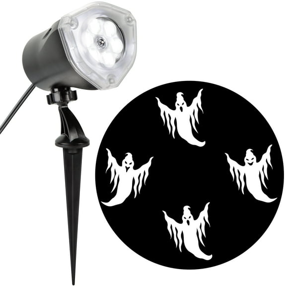 Halloween Whirl-a-Motion Ghost LED Projector Lights by Lightshow Brand Outdoor Décor, 11.5 in