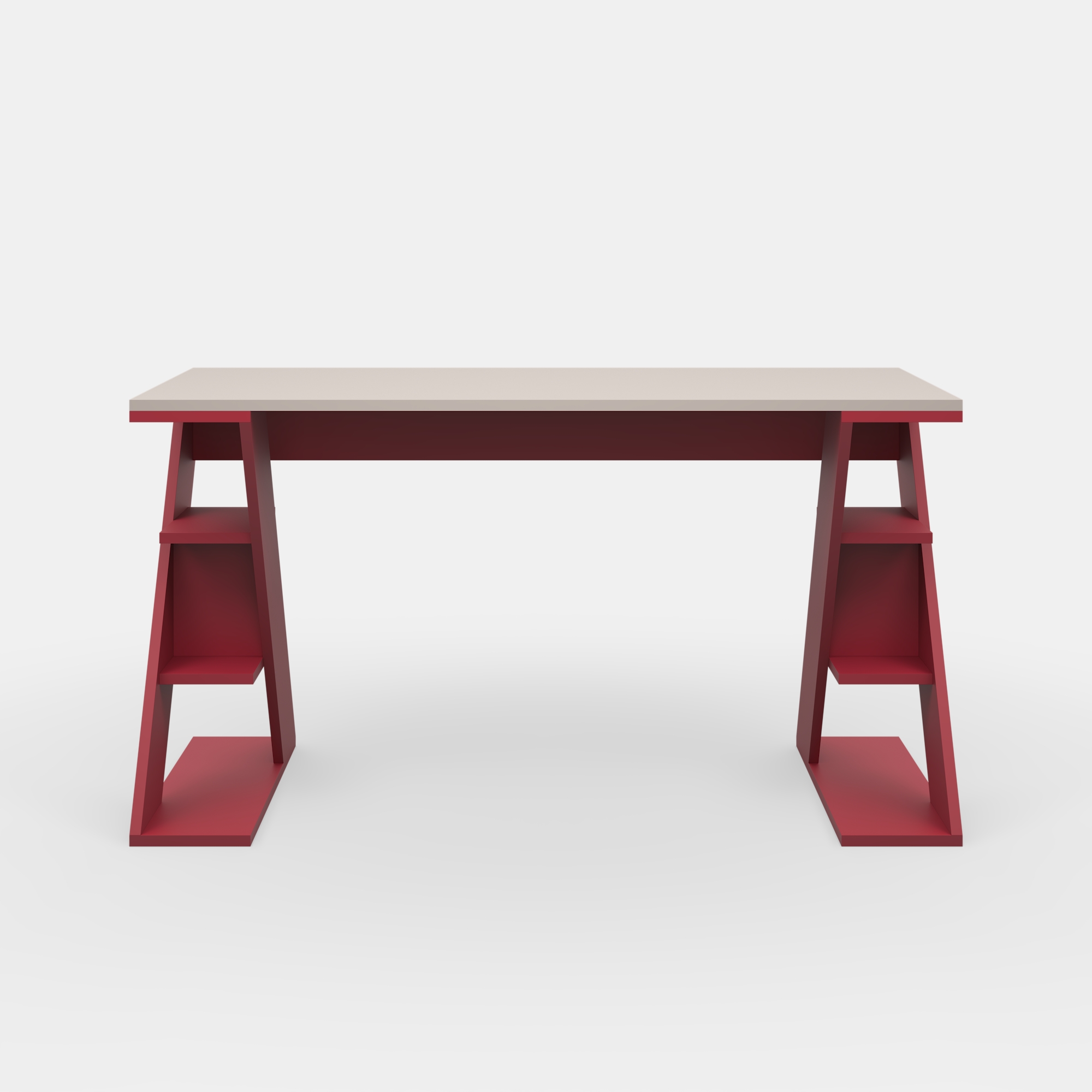 Ada Home Decor Furniture 3 Tier Light Mocha Burgundy Dearborn Modern Desk