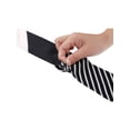 thumbnail image 4 of INSPIRE CHIC Women Striped Print Skinny Long Scarves, Satin Silky Neck Scarf Neckerchief Ribbon Headband 51.2x2.8" Black, 4 of 6