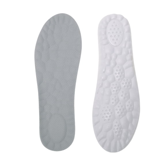 Unique Bargains 1 Pair 6D Height Increase 0.98" Shoe Inserts Fit Shoe Size 43/45 White Gray