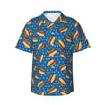 thumbnail image 1 of Balery Hot Dog 1 Camisas hawaianas de manga corta para hombre, camisas playeras de corte holgado, camisas de vacaciones con botones,Medium, 1 of 7