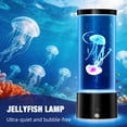 thumbnail image 2 of Mini Jellyfish Lamp with Remote, 17 RGB Colors & 4 Lighting Modes, Silent Water Flow Aquarium Night Light, USB-C or Battery Powered Decorative Mood Lamp for Home & Office, 2 of 8