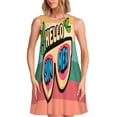 thumbnail image 1 of Balery Hello Summer Vestidos de verano para mujer con estampado: vestido holgado sin mangas, vestido playero informal y cómodo para días calurosos., 1 of 7