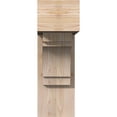 thumbnail image 2 of Ekena Millwork 7 1/2"W x 22"D x 22"H Merced Block Smooth Bracket w/ Offset Brace, Douglas Fir, 2 of 25
