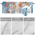 thumbnail image 4 of Curtain Valance for Windows, Ocean Theme Starfish Conch Coral Kitchen Valances Rod Pocket Short Curtains, Summer Time Beach Shell Window Valance for Bedroom Bathroom Living room 54x18in, 4 of 9