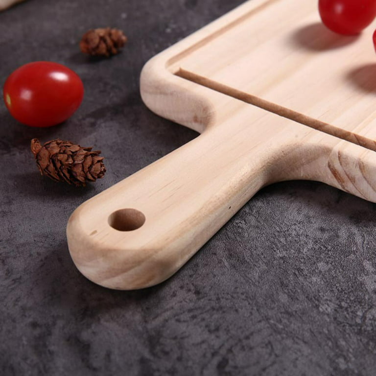 Muso Wood Small Cutting Board with Handle, Walnut Wooden Chopping Boards  for Bread, Vegetables & Fruits, Dinner Cheese Board with Hole(15.2x7.3