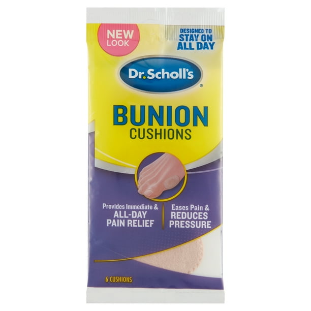 Dr. Scholl's Bunion Cushions, Stays on All Day, 6 Pads