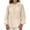 Beige tops for women #1, variant on Women Bubble Sleeve Blouse, Ruffled Round Neck Long Lantern Sleeve Loose Shirt, Textured Flowy Tunic for Vacation and Casual Dinner Black,L