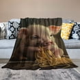 thumbnail image 2 of Orinice Cute Pig Blanket Flannel Throw Blanket for Gifts for Women Men Girls Boys All Seasons Super Soft Cozy Plush Throws Blanket for Couch Sofa Bed Office  50x60in, 2 of 6