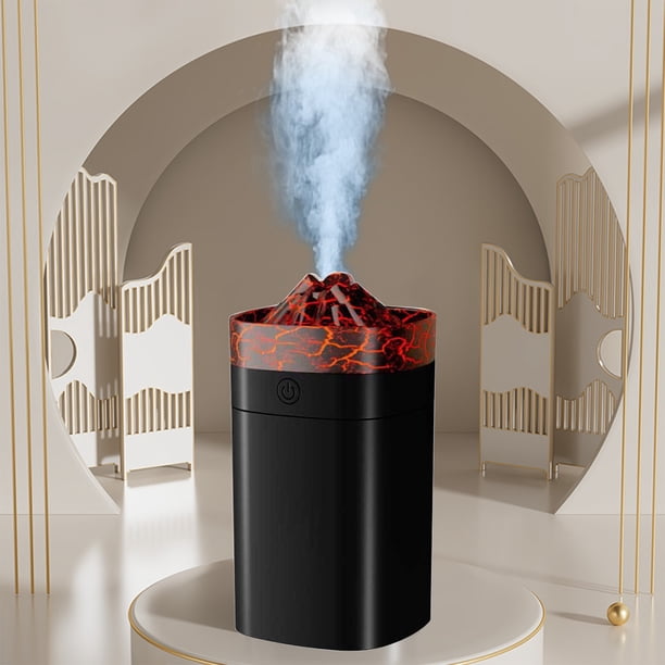 Bedroom Aroma Diffuser,Colorful Crackle Volcano Humidifier,Super