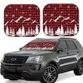 thumbnail image 2 of Bingfone Christmas Tree Buffalo Plaid Print 2-Piece Sun Shade Front Windshield - Foldable Car Front Window Sunshades For Most Sedans Suv Truck - Large, 2 of 7