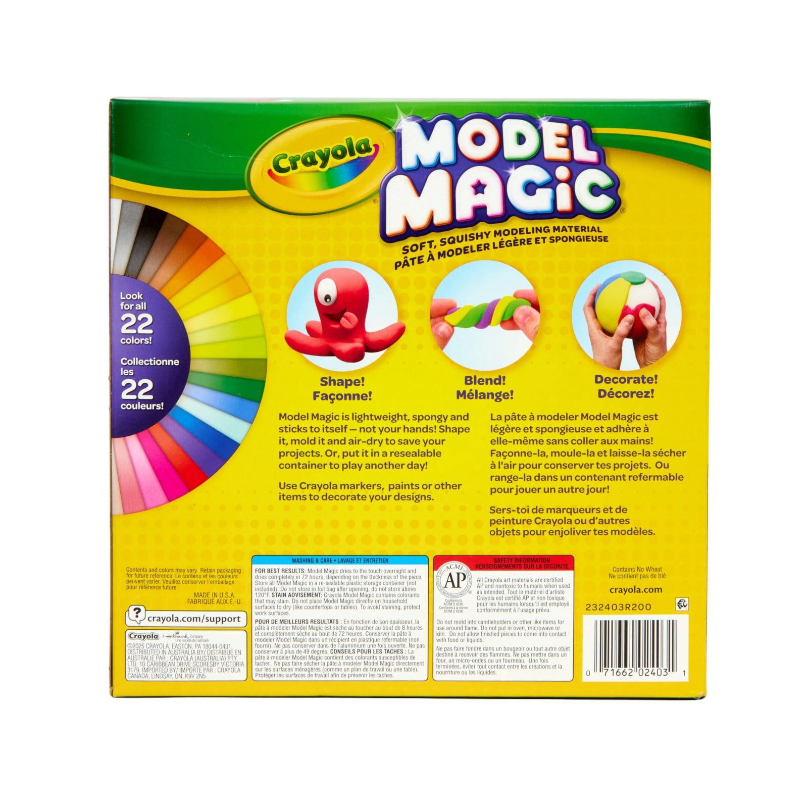 Crayola Model Magic Deluxe Variety Pack (14ct), 7oz, No Bake, Bulk Modeling Clay Alternative, Sensory Toy, Art Classroom Essentials, School Supplies, Crafting Gifts, Ages 4+