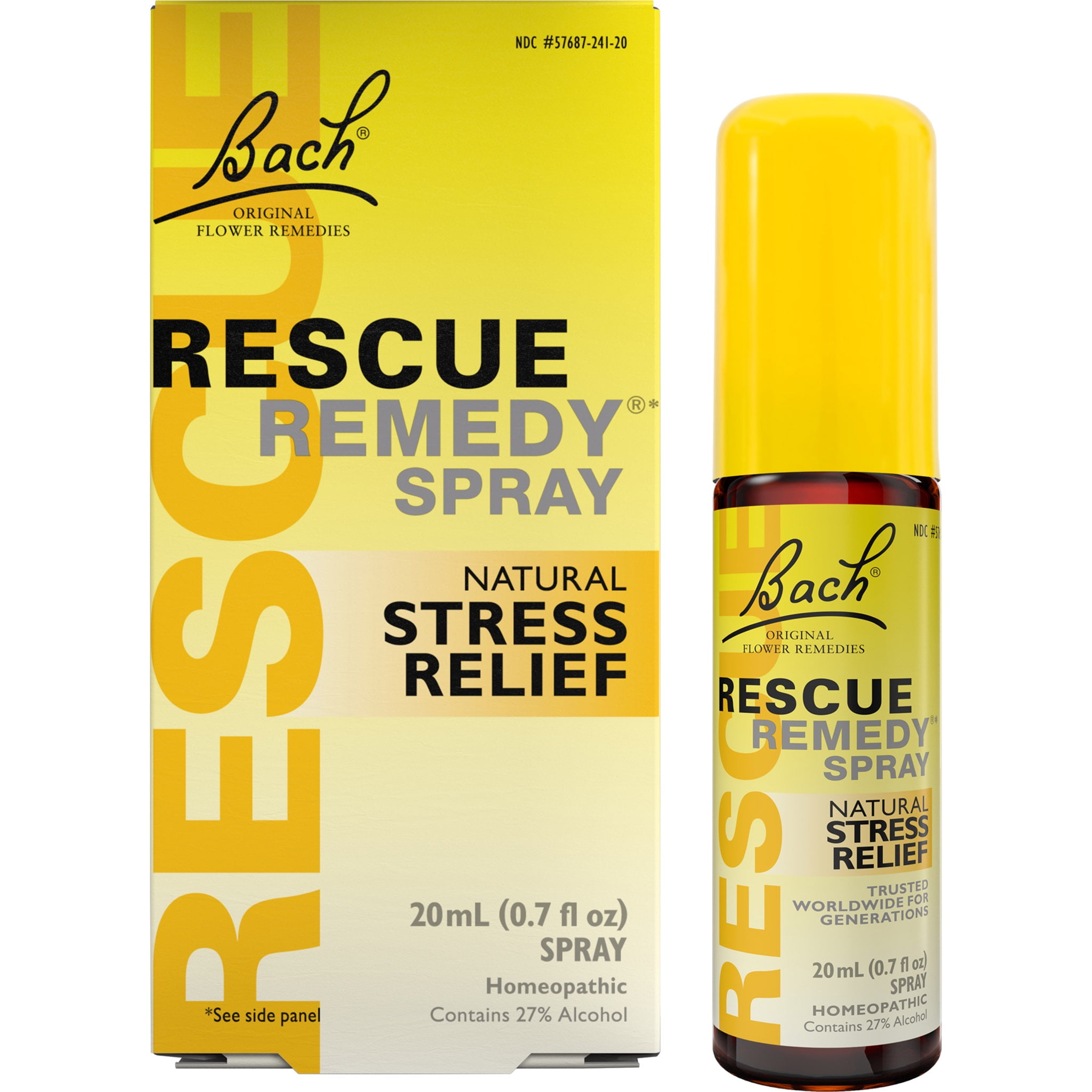 Bach RESCUE REMEDY Spray 20mL, Natural Stress Relief, Homeopathic