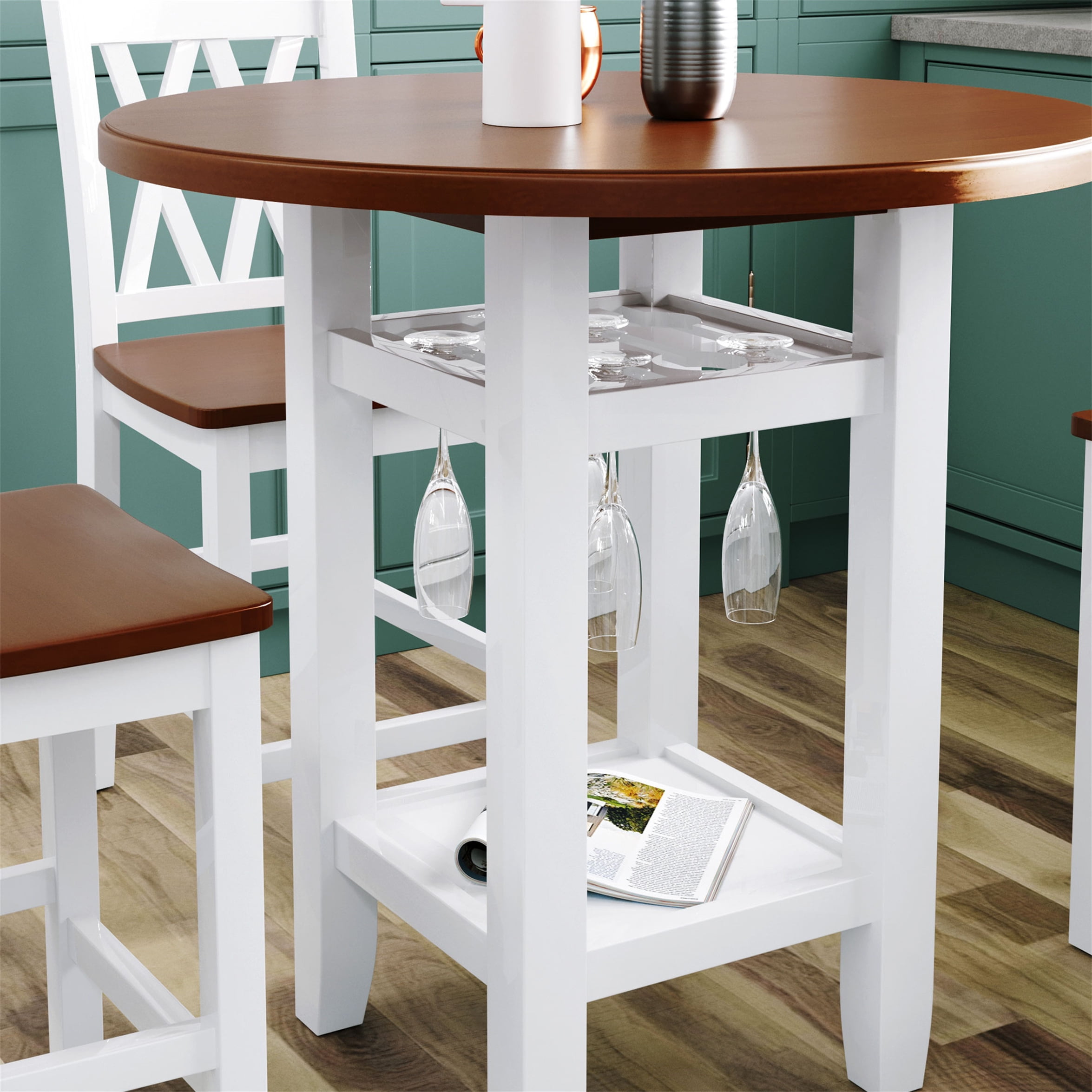 5-Piece Dining Set a Good Linen White Table Top and 4 Chairs, Linen White,  1 - Fry's Food Stores