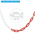 thumbnail image 2 of Unique Bargains 0.3' Diameter 39Ft Length Plastic Chain Barrier, Safety Link Chain Stanchion for Crowd Control, Red White, 2 of 6