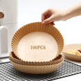 thumbnail image 1 of 100pcs Non-Stick Disposable Air Fryer Liners for 3-5QT Air Frye, Food Grade Parchment (7.9"), 1 of 5