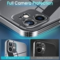 thumbnail image 3 of Crystal Clear Case for iPhone 12, [Not Yellowing] [Camera Protection] [Military Grade Drop Tested] Transparent Shockproof Protective Phone Case Soft Silicone Slim Cover, 6.1 inch, Transparent, 3 of 9